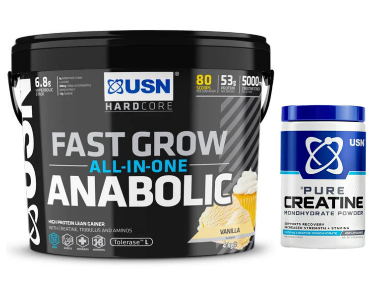 پکیج افزایش حجم و وزن USN (گینر فست گرو+کراتین)
